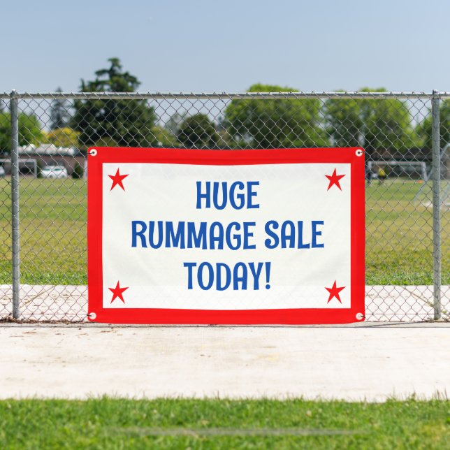 Grosse bannière de vente de rummage (Insitu)