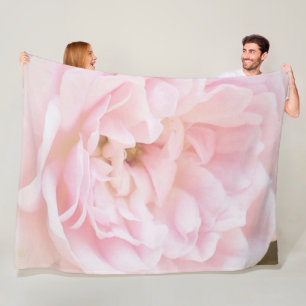 grosse Fleecedecke "Roses", rosa Fleece Blanket