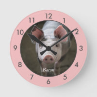 Grosse horloge de porc personnalisée
