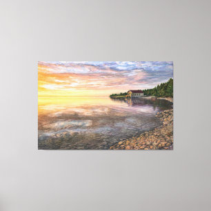 Grosse impression de toile de Rock Island Boathous