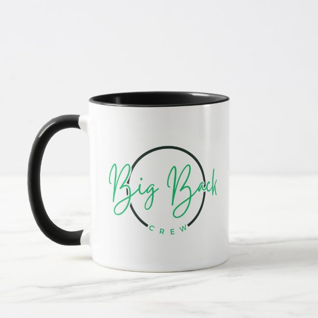 Grosse Mug à café de l'équipage (police verte) (Gauche)