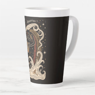 Grosse Mug latte Aquarius Zodiaque céleste Art