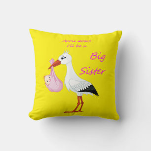 Grosse Soeur Lancer Oreiller Baby Stork Avril 2020
