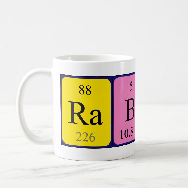 Grosse tasse de mots de table périodique (Gauche)