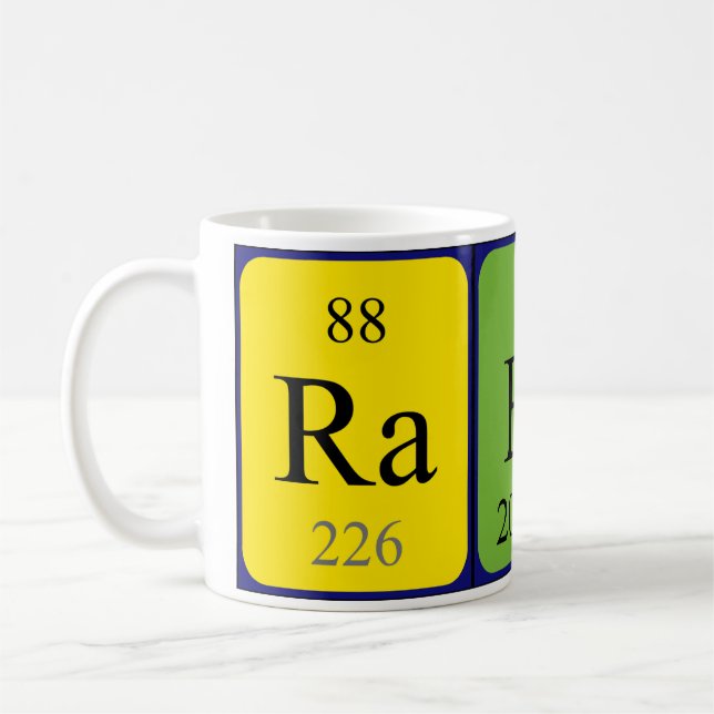 Grosse tasse de mots de table périodique (Gauche)