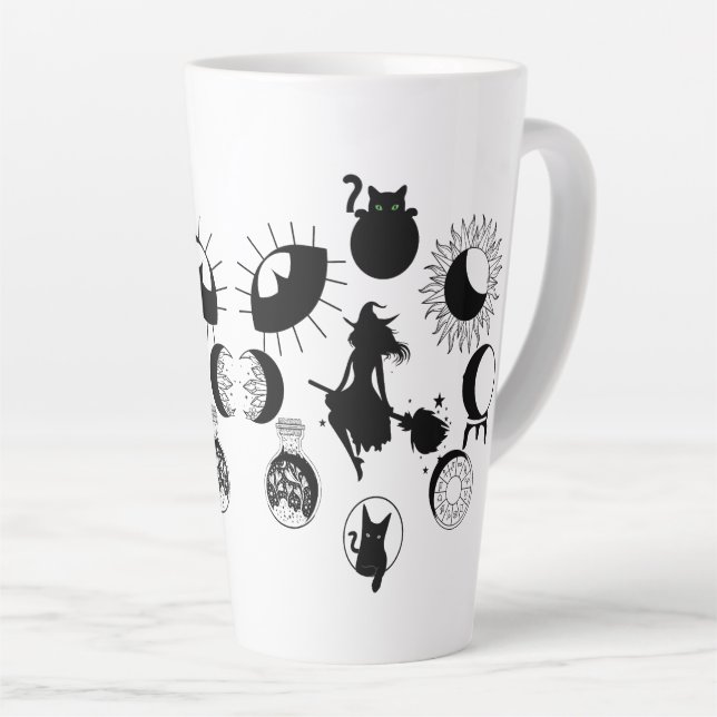 Grosse tasse en latte, café, goth (Angle droit)