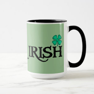 Grosse tasse verte noir irlandais
