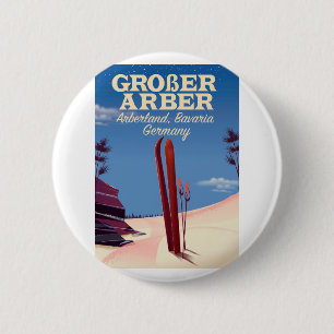 Großer Arber, Arberland, Bavarian German ski 2 Inch Round Button