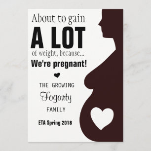 Grossesse de gain de poids drôle Faire-part