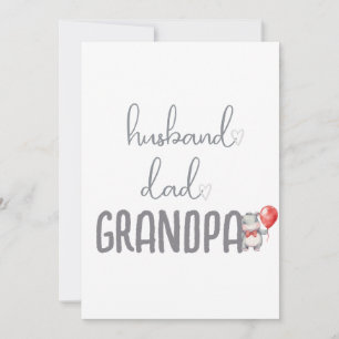 Grossesse faire-part grand-père mignon bébé hippo