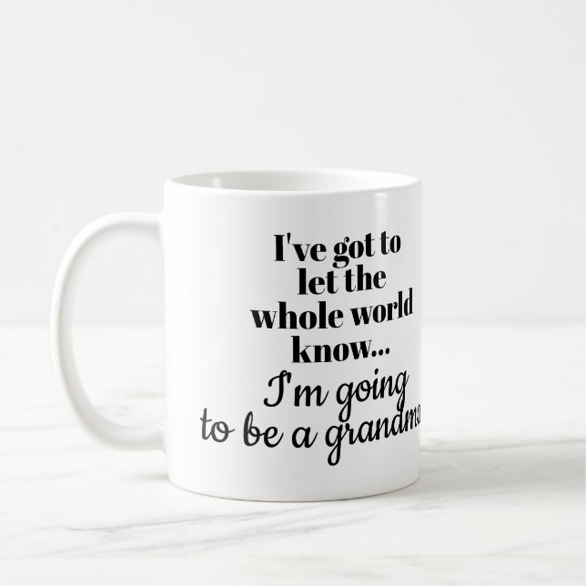 Grossesse Faire-part Mug pour grand-mère (Gauche)