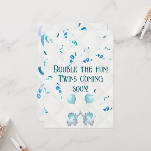 Grossesse jumelle double le Faire-part de joie