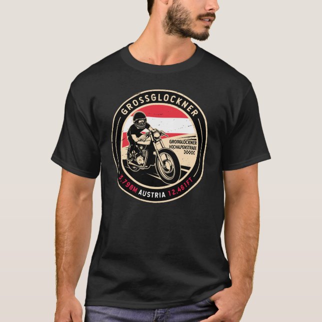 Grossglockner | Austria | Motorcycle T-Shirt (Front)