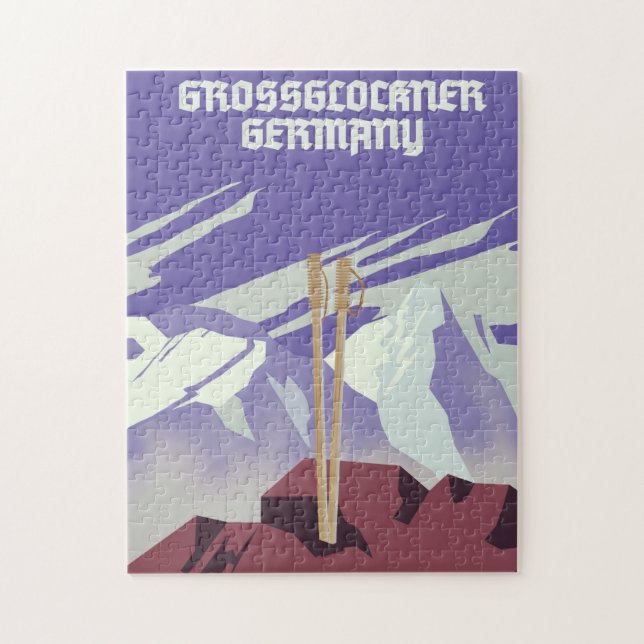Grossglockner Germany mountain poster. Jigsaw Puzzle (Vertical)