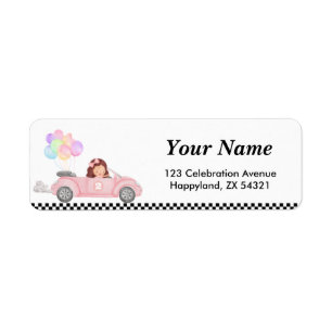 Grossissant deux Fast Pink Race Car Girl 2e annive