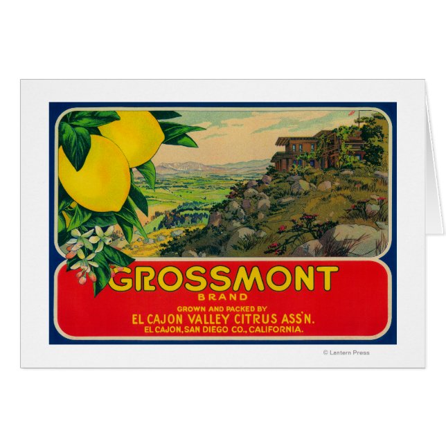Grossmont Lemon LabelEl Cajon, CA (Front Horizontal)