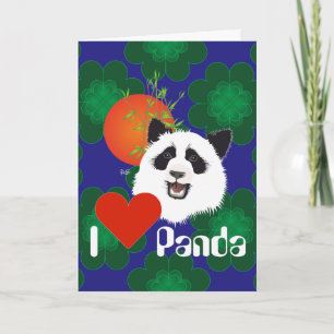 Grossr Panda (Ailuropoda melanoleuca) mit Spruch Thank You Card