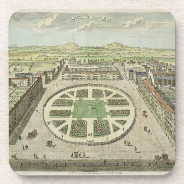 Grosvenor Square, for 'Stow's Survey of London', p Coaster (Front)