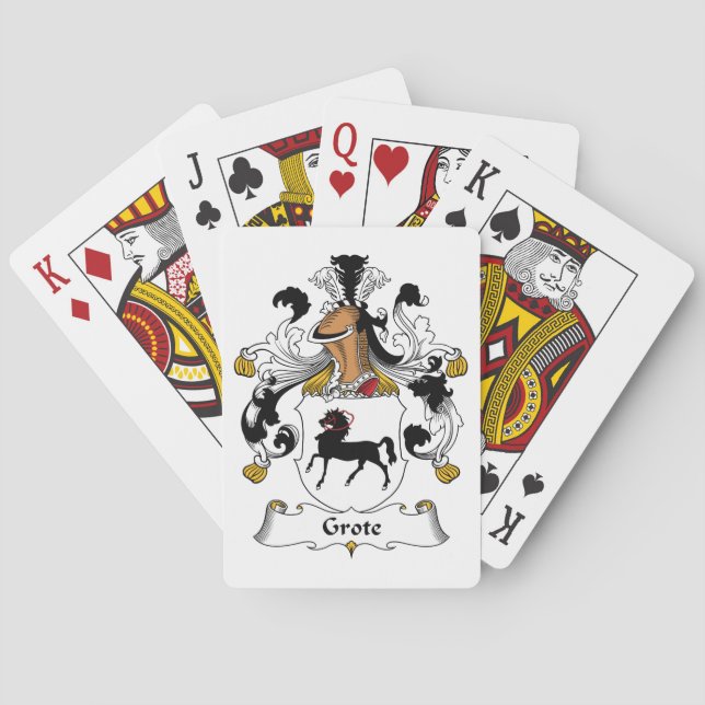 Grote Family Crest Playing Cards (Back)