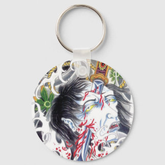 Grotesque Head & Sword Keychain