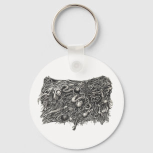 Grotesque Number 1, by Brian Benson Keychain