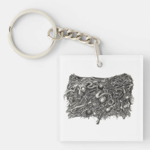 Grotesque Number 1, by Brian Benson Keychain