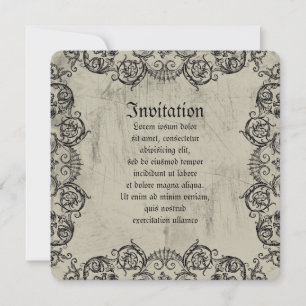 Grotesque Ornament Heart Invitation