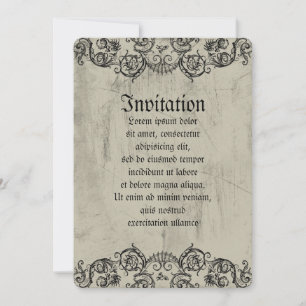 Grotesque Ornament Heart Invitation