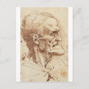 Grotesque profile postcard