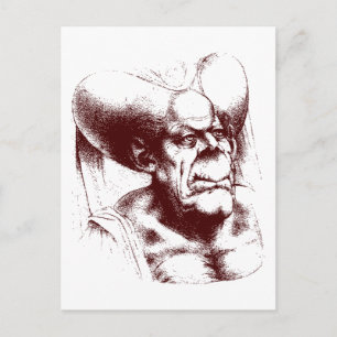 grotesque woman postcard