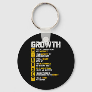Groth Mindset Motivational Saying Inspirational Ro Keychain