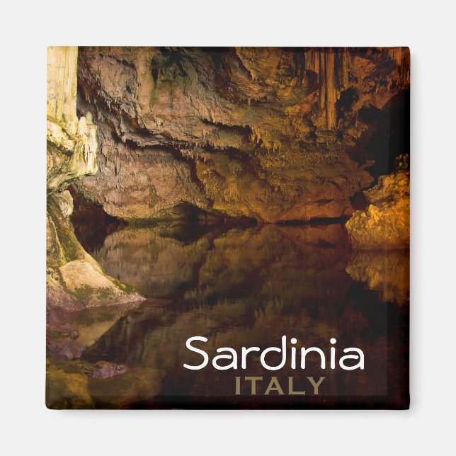 Grotte de Neptune, aimant texte "Sardaigne, Italie (Devant)