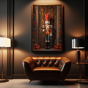 Grotte de Père Noël magique : affiche de Noël 3D