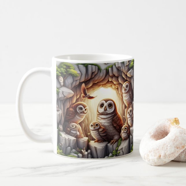 Grotte des Chouettes Mug (Avec donut)