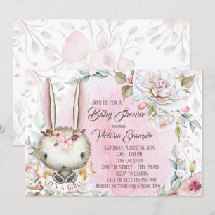 Grotte lapin lapin lapin bébé douche Invitations