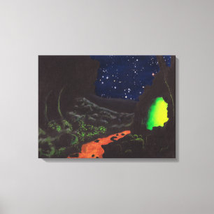 Grotte luminescente : toile Imprimer Taille standa