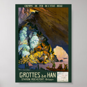 Grottes de Han Vintage Poster 1922