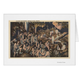 Grottes de l'Oregon - Cavaliers et femmes dans les