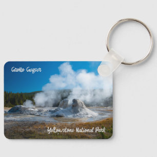 Grotto Geyser Yellowstone National Park Keychain