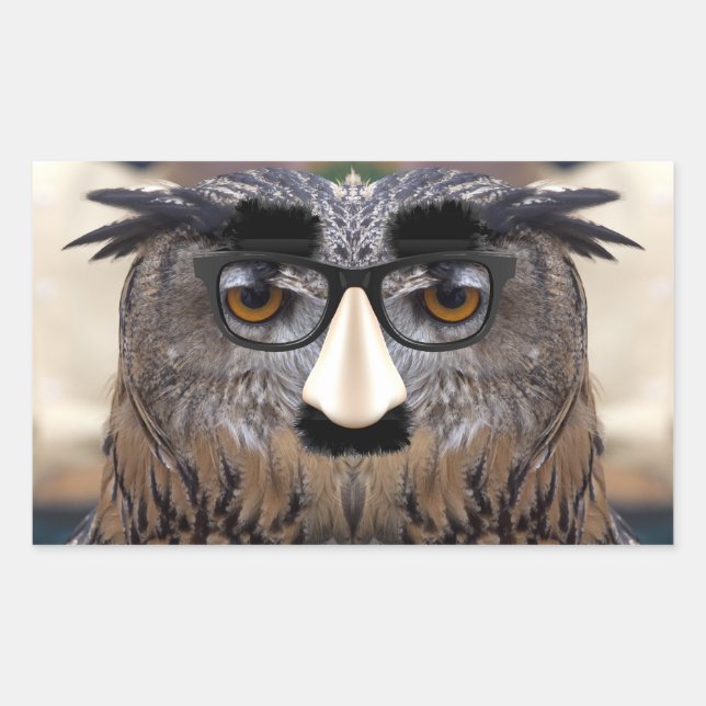 Groucho Marx Eagle Owl Sticker (Front)