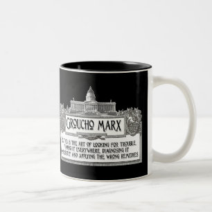 Groucho Marx on Politics Two-Tone Coffee Mug