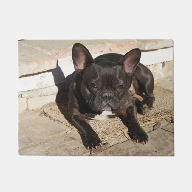 Grouchy French Bulldog Doormat (Front)
