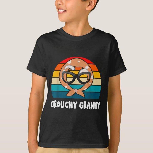 Grouchy Granny Funny Retro Vintage  T-Shirt (Front)
