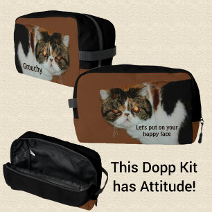Grouchy Grumpy Cat Exotic Short-hair Persian Dopp Kit