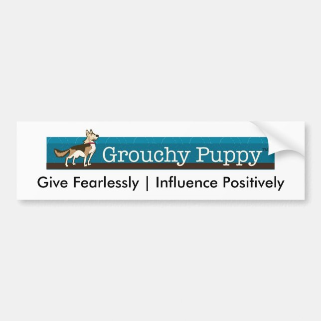 Grouchy Puppy Bumper Stickers (Front)
