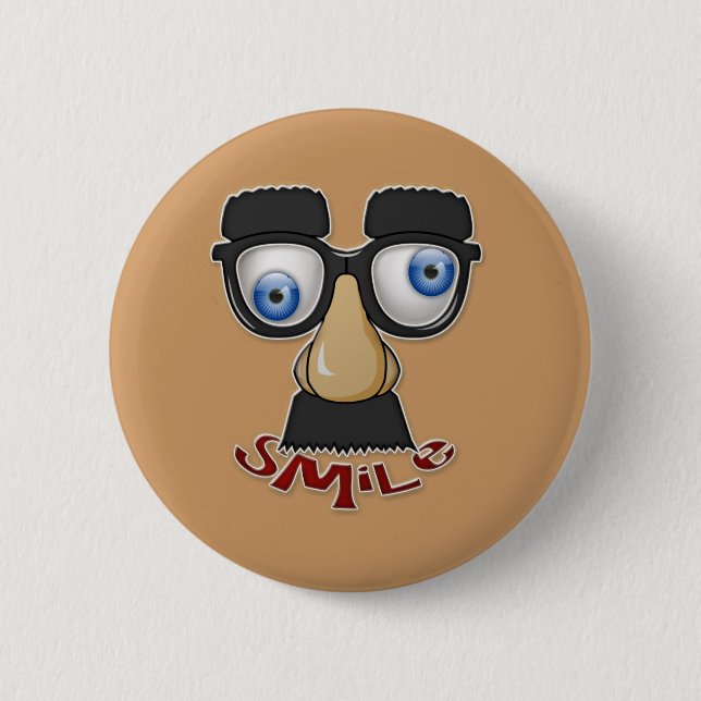grouchy smile 2 inch round button (Front)