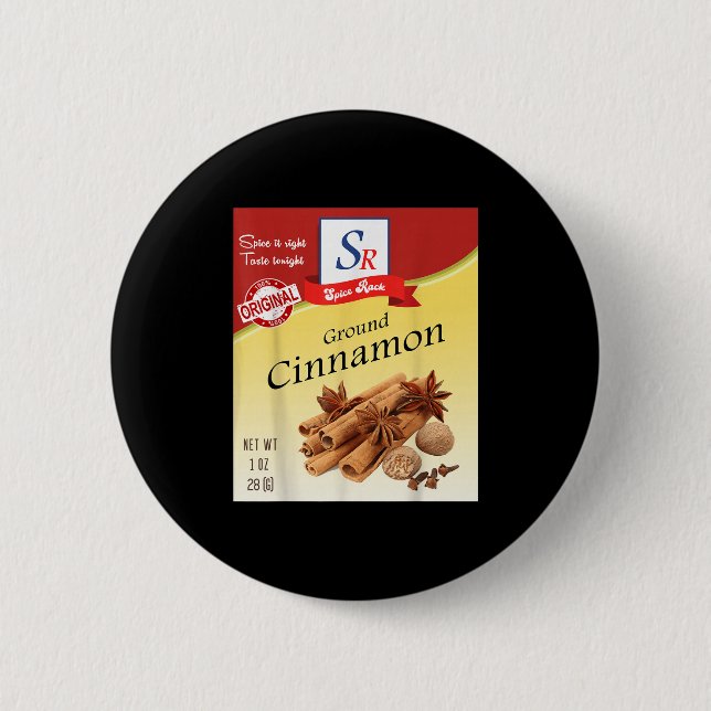 Ground Cinnamon Sce Condiment Costume Holiday Sce  2 Inch Round Button (Front)