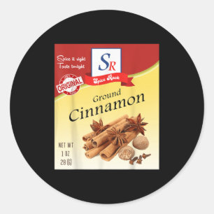 Ground Cinnamon Sce Condiment Costume Holiday Sce  Classic Round Sticker