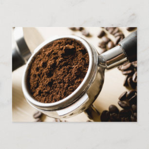 Ground Coffee, Portafilter, Espresso, Coffee Beans Postcard