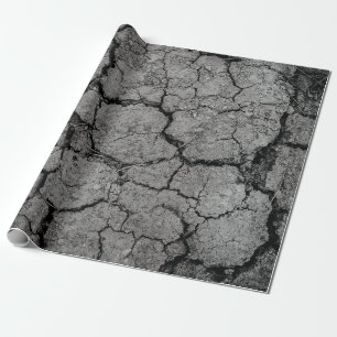Ground grey dirt drought arid wrapping paper